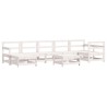 Salon de jardin 8 pcs Blanc Bois de pin massif 570166570166