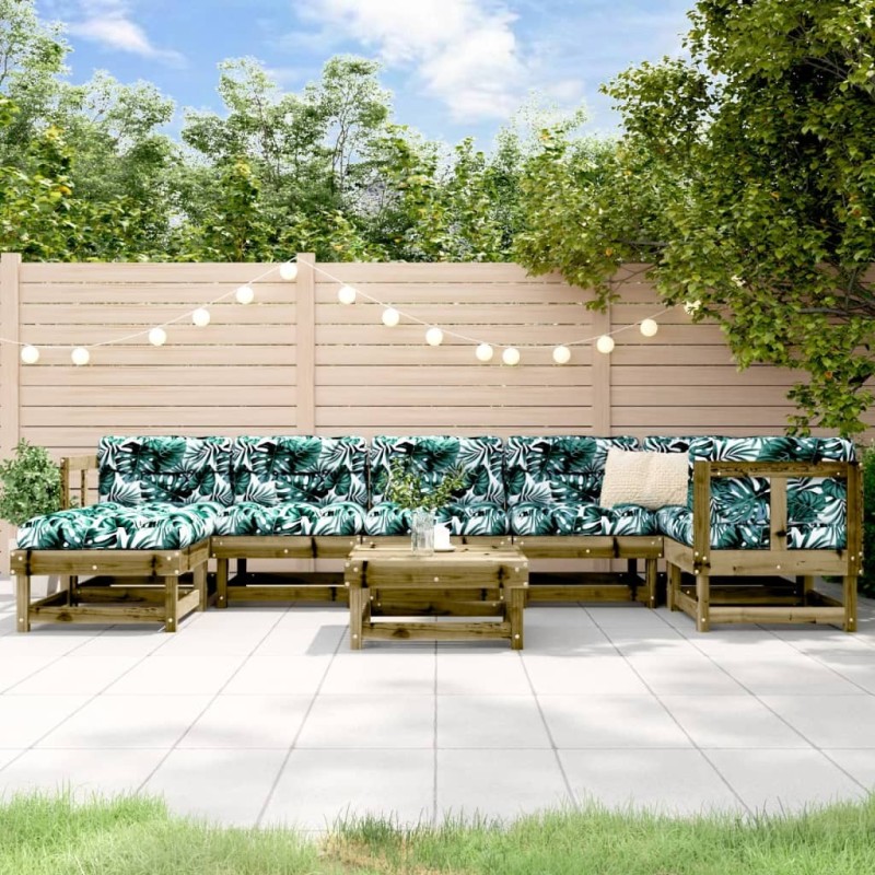 Salon de jardin 8 pcs bois de pin imprégné 570168570168