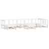 Salon de jardin 8 pcs Blanc Bois de pin massif 570170570170