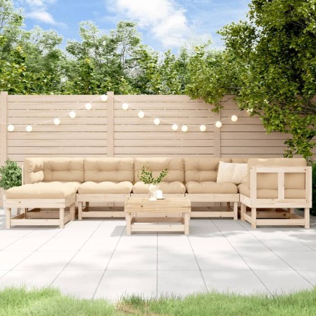 Salon de jardin 8 pcs Bois de pin massif 570171570171