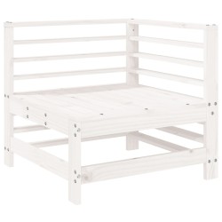 Salon de jardin 7 pcs Blanc Bois de pin massif 570172570172