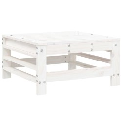 Salon de jardin 7 pcs Blanc Bois de pin massif 570172570172