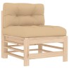 Salon de jardin 7 pcs avec coussins bois massif 570173570173