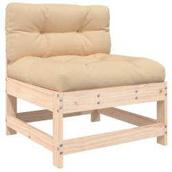Salon de jardin 7 pcs avec coussins bois massif 570174570174