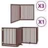 Barrière pour chien porte pliable 10 panneaux bois de peuplier 570175570175