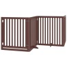 Barrière pour chien porte pliable 10 panneaux bois de peuplier 570175570175