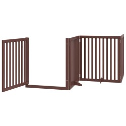 Barrière pour chien porte pliable 10 panneaux bois de peuplier 570175570175