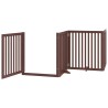 Barrière pour chien porte pliable 10 panneaux bois de peuplier 570175570175