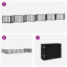 Barrière pour chien porte pliable 12panneaux noir bois peuplier 570176570176