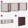 Barrière pour chien avec porte pliable 6 panneaux bois peuplier 570178570178