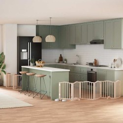 Barrière pour chien porte pliable 15 panneaux bois de peuplier 570179570179