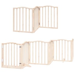 Barrière pour chien porte pliable 15 panneaux bois de peuplier 570179570179