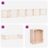 Barrière pour chien porte pliable 12 panneaux bois de peuplier 570180570180