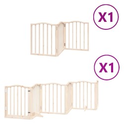 Barrière pour chiens avec porte pliable 9panneaux bois peuplier 570181570181