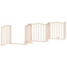 Barrière pour chiens avec porte pliable 9panneaux bois peuplier 570181570181