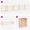 Barrière pour chiens avec porte pliable 9panneaux bois peuplier 570181570181