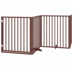 Barrière pour chien porte pliable 8 panneaux bois de peuplier 570184570184
