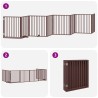 Barrière pour chien porte pliable 8 panneaux bois de peuplier 570184570184