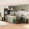 Barrière pour chien porte pliable 8 panneaux noir bois peuplier 570185570185