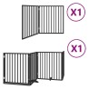 Barrière pour chien porte pliable 6 panneaux noir bois peuplier 570188570188