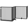 Barrière pour chien porte pliable 6 panneaux noir bois peuplier 570188570188