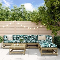 Salon de jardin 7 pcs avec coussins bois de pin imprégné 570189570189