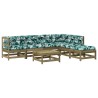 Salon de jardin 7 pcs avec coussins bois de pin imprégné 570189570189