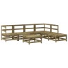 Salon de jardin 7 pcs avec coussins bois de pin imprégné 570189570189