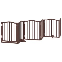 Barrière pour chien porte pliable 15 panneaux bois de peuplier 570192570192