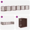 Barrière pour chien porte pliable 12 panneaux bois de peuplier 570193570193