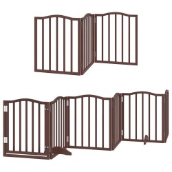 Barrière pour chien porte pliable 9 panneaux bois de peuplier 570194570194