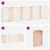 Barrière pour chiens avec porte pliable 9panneaux bois peuplier 570197570197