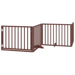 Barrière pour chien porte pliable 8 panneaux bois de peuplier 570198570198