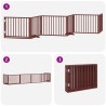Barrière pour chien avec porte pliable 6 panneaux bois peuplier 570199570199