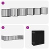 Barrière pour chien porte pliable 12panneaux noir bois peuplier 570200570200