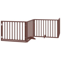 Barrière pour chien porte pliable 10 panneaux bois de peuplier 570201570201