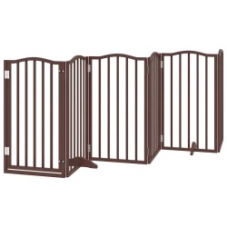 Barrière pour chien porte pliable 12 panneaux bois de peuplier 570231570231