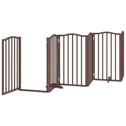 Barrière pour chien porte pliable 12 panneaux bois de peuplier 570231570231