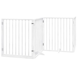 Barrière pour chien porte pliable 10 panneaux bois de peuplier 570234570234