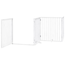 Barrière pour chien porte pliable 10 panneaux bois de peuplier 570234570234