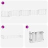 Barrière pour chien porte pliable 10 panneaux bois de peuplier 570237570237