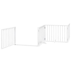 Barrière pour chien porte pliable 8panneaux blanc bois peuplier 570238570238