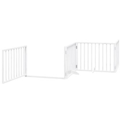 Barrière pour chien porte pliable 6panneaux blanc bois peuplier 570239570239