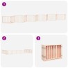 Barrière pour chien porte pliable 12 panneaux bois de peuplier 570240570240