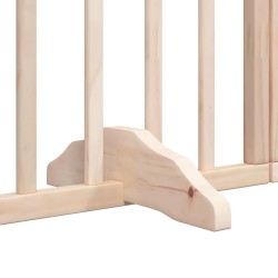 Barrière pour chien porte pliable 12 panneaux bois de peuplier 570240570240