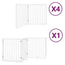 Barrière pour chien porte pliable 12 panneaux bois de peuplier 570241570241