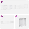 Barrière pour chien porte pliable 12 panneaux bois de peuplier 570241570241