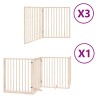 Barrière pour chien porte pliable 10 panneaux bois de peuplier 570244570244