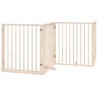 Barrière pour chien porte pliable 10 panneaux bois de peuplier 570244570244