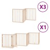 Barrière pour chien porte pliable 15 panneaux bois de peuplier 570246570246